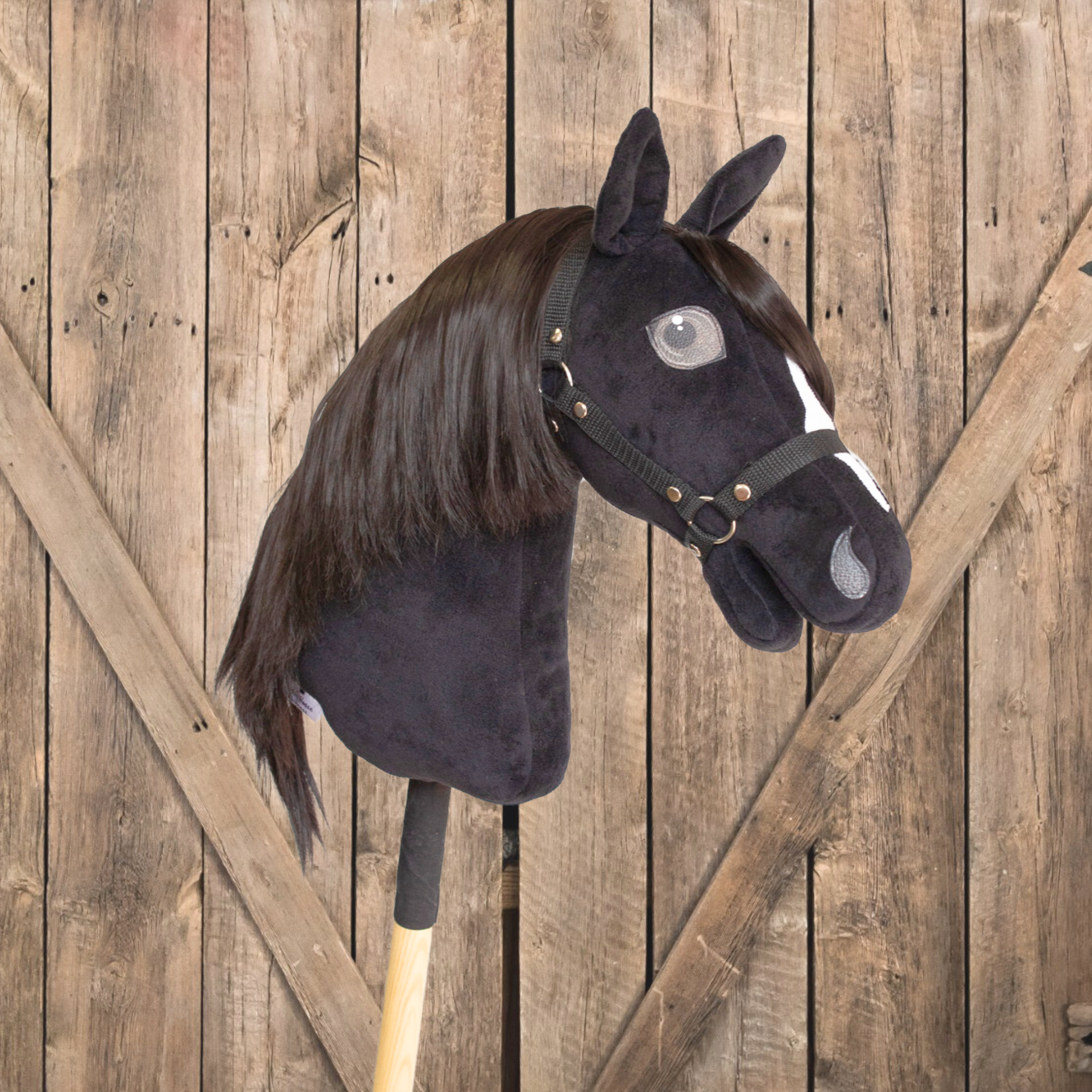 hobby horse černý s černou hřívou