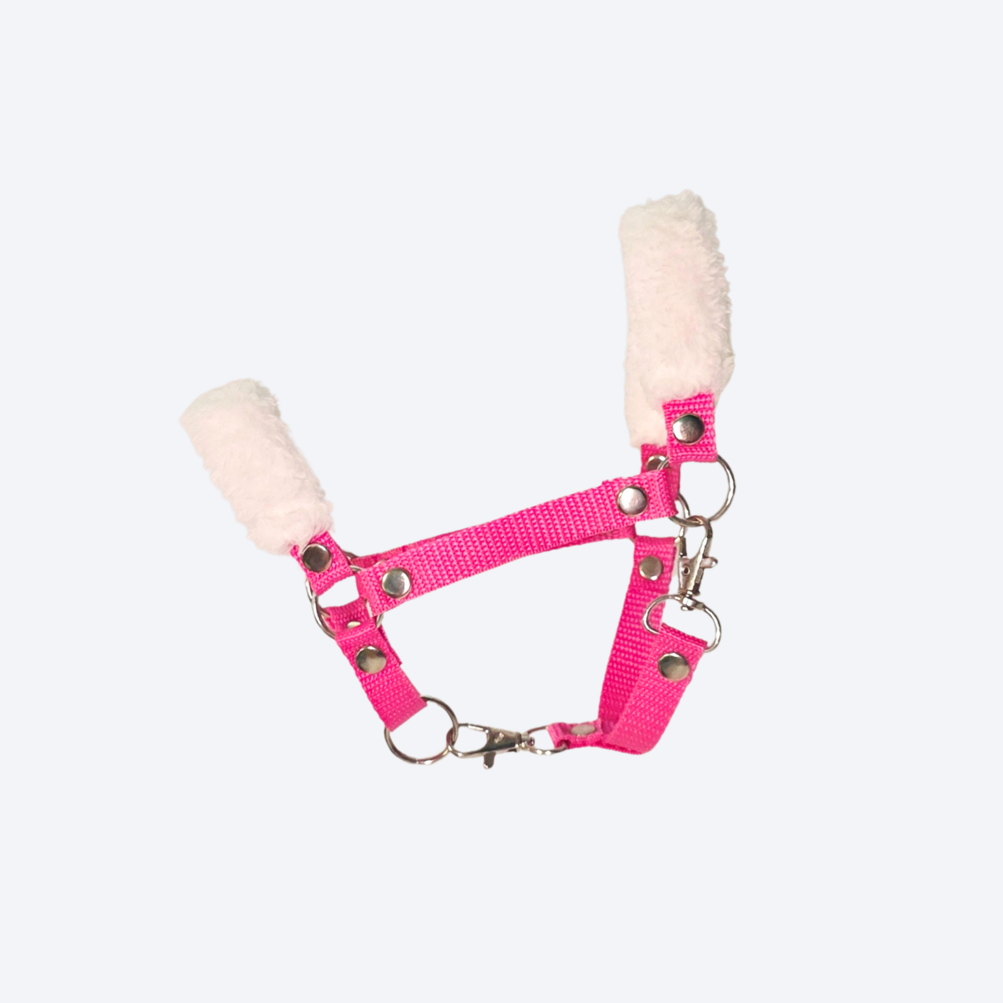 růžová ohlávka s beránkem pro hobby horse